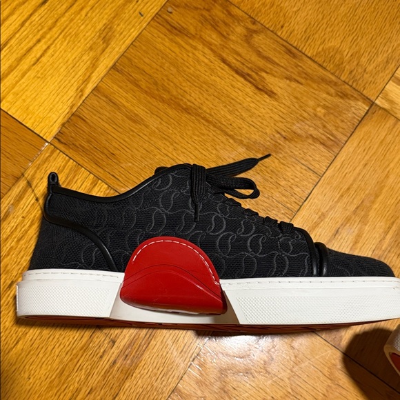 Christian Louboutin Adolon Junior Black and White Men's Sneakers - Picture 2 of 6